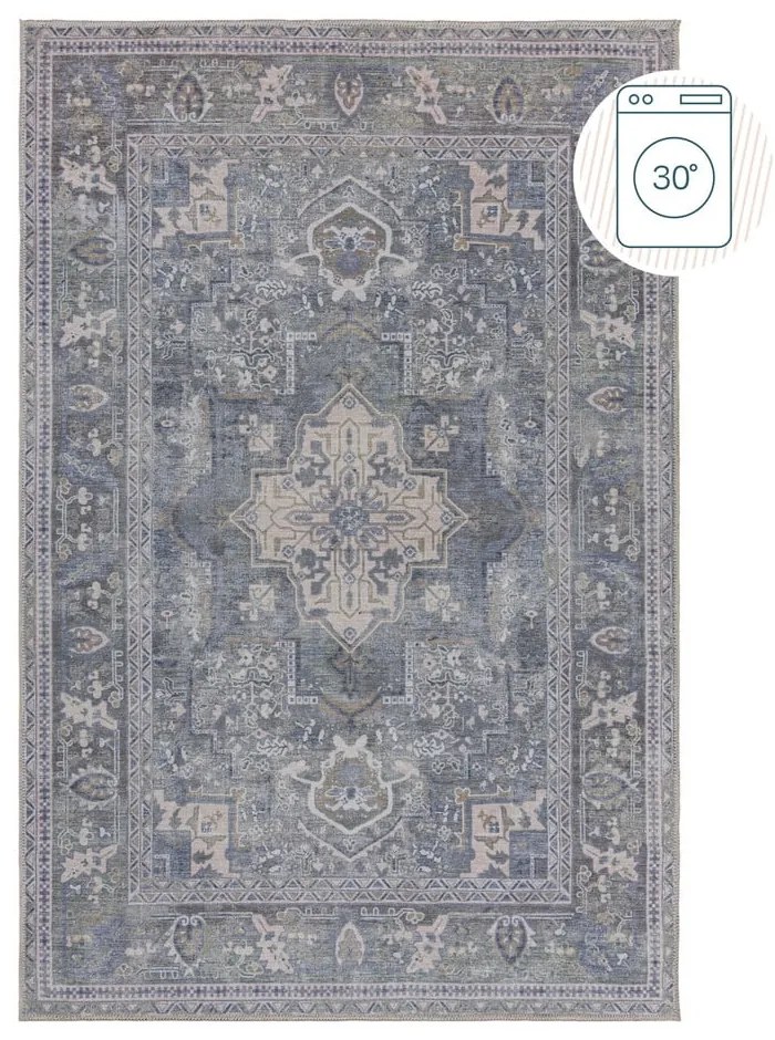 Zielony dywan z mieszanki włókien z recyklingu odpowiedni do prania 200x290 cm Windsor – Flair Rugs