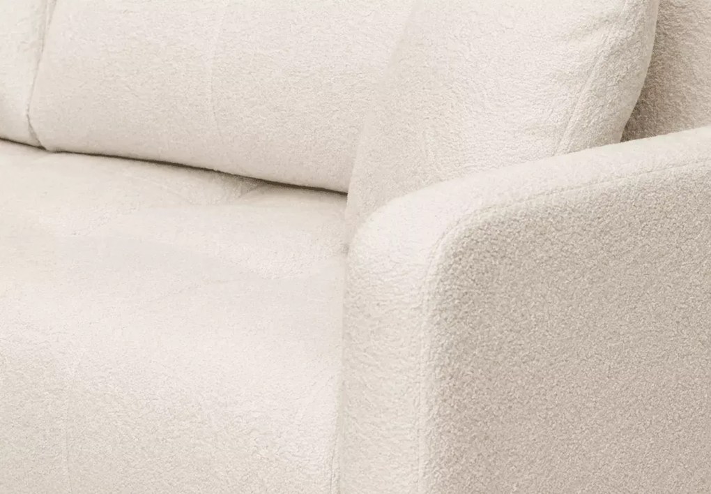 Nowoczesna sofa Elivo z funkcją spania i pojemnikiem na pościel w kolorze beżowym