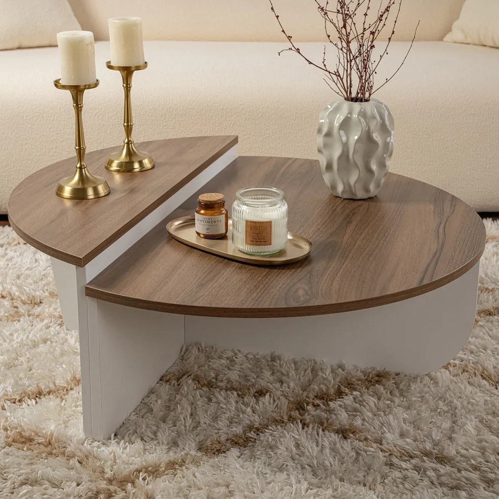 Stolik kawowy Orion Walnut White