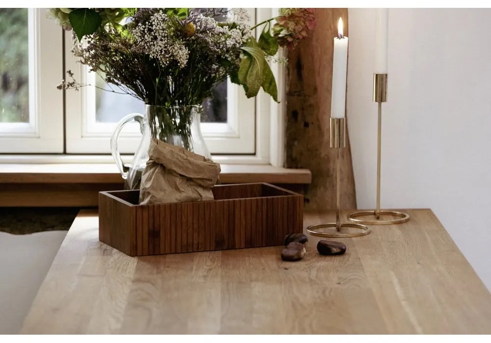 Bambusowy pojemnik w naturalnym kolorze 30x15x8 cm Mera – Wenko