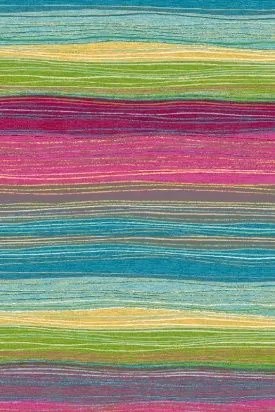Dywan Agnella Funky Top DOR szmaragd - tęczowe paski 100x170 Prostokąt