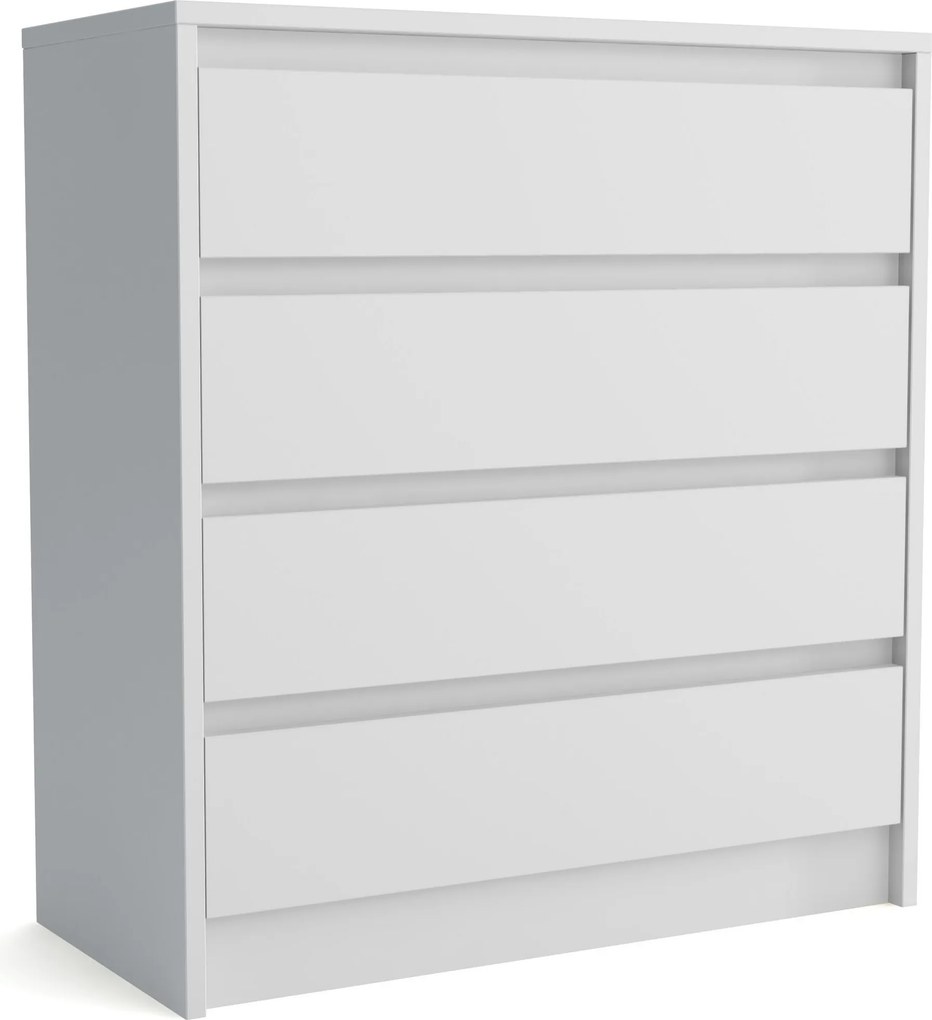 Komoda ASTORRE - Biały / 75 cm / 4 szuflady