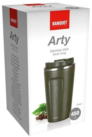 Banquet Kubek termiczny podróżny ARTY 450 ml, zielony