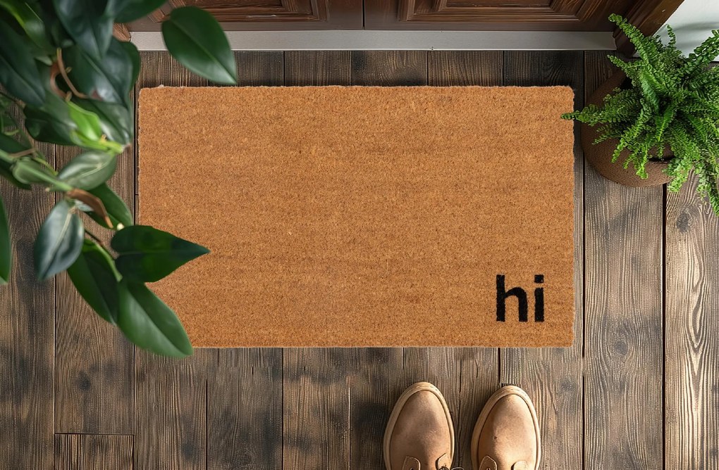 Wycieraczka kokosowa 40x60 cm HI naturalna antypoślizgowa do domu sklepu