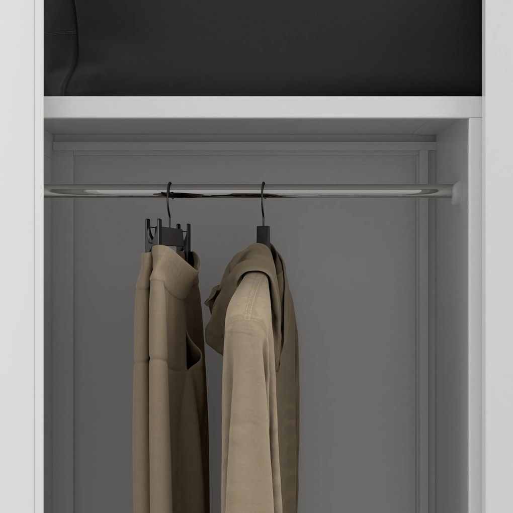 Szafa gospodarcza zamykana DAWID 900 x 1850 x 450 mm, biała