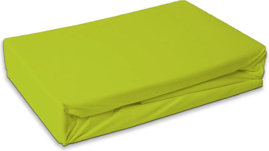 PrzytulneMieszkanie.pl Prześcieradło frotte PREMIUM limonkowe 140x200 cm