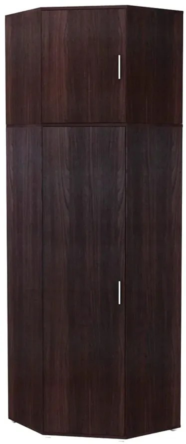 Szafa narożna z nadstawką na ubrania wenge T7-H08