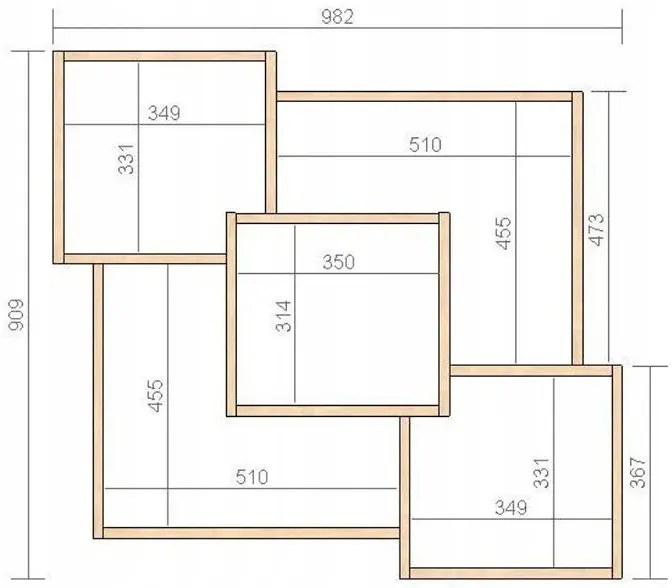 Szara minimalistyczna półka ścienna Arva