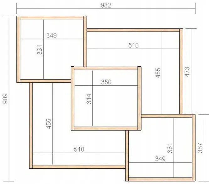Szara minimalistyczna półka ścienna - Erick