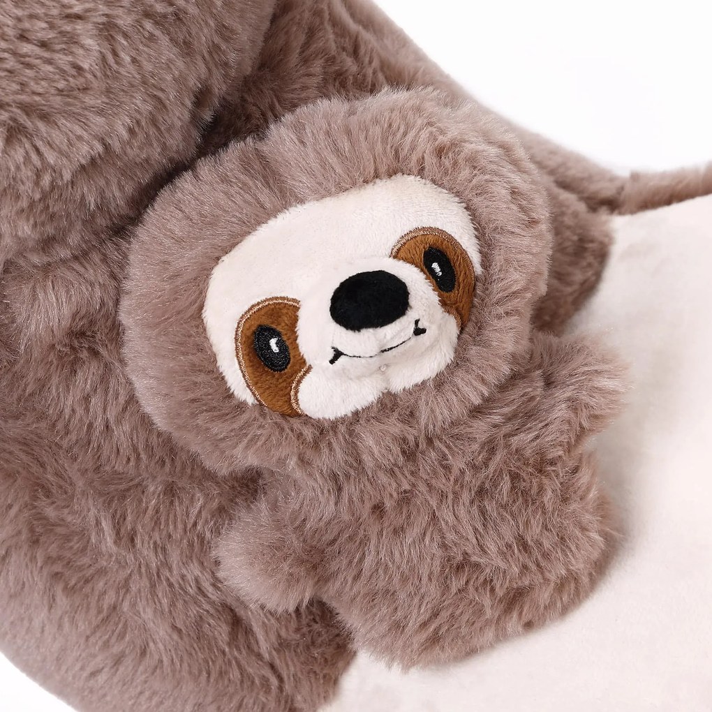 Leniwiec na biegunach z pasem bezpieczeństwa, brązowy Spielwerk