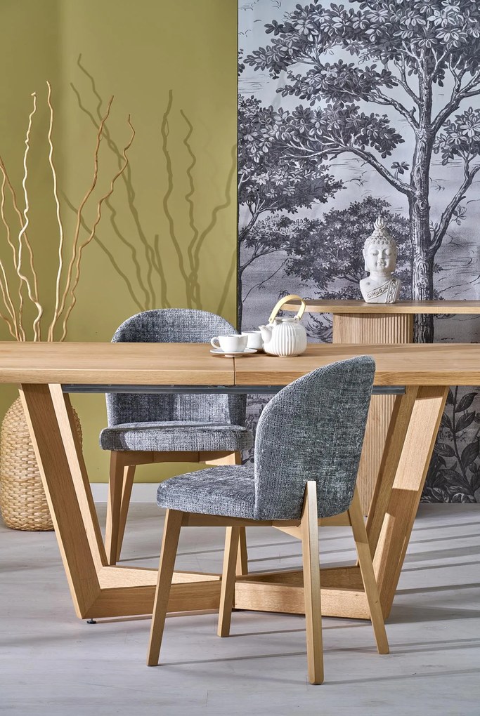 MASSIVE 3 stół rozkładany 160-250x90x77 cm dąb naturalny 6-10 osobowy
