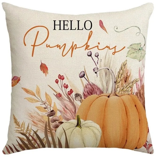 Poszewka na poduszkę HELLO PUMPKINS 45x45 cm, beżowy