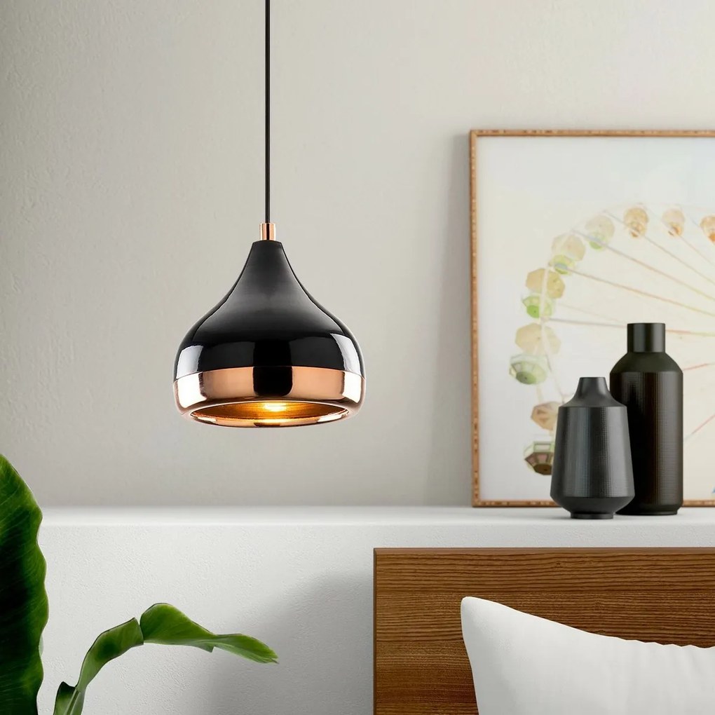 Lampa wisząca Yildo 6866, czarny-miedziany