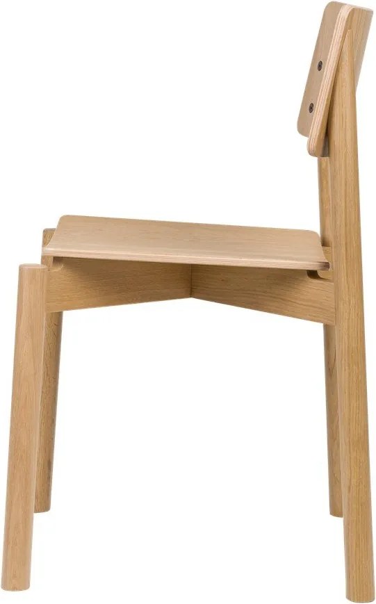 Krzesło sztaplowane w dekorze dębu w naturalnym kolorze Wem – noo.ma