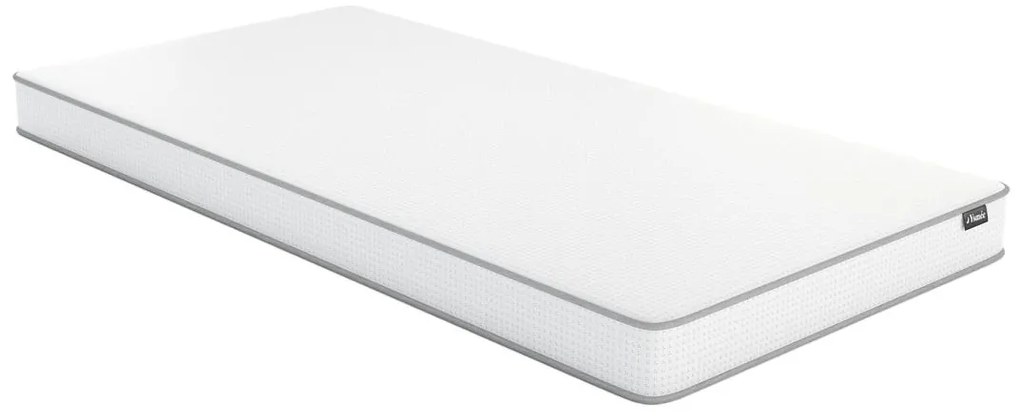Zestaw 90 x 190 cm stelaż z białą skrzynią + materac piankowy o grub. 12 cm - ASTYANAX II marki YSMÉE