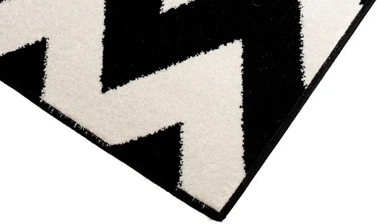 Czarno biały chodnik w zygzak H2-W32