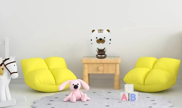 Brązowa Lampka Nocna Led Dziecięca H8-N39