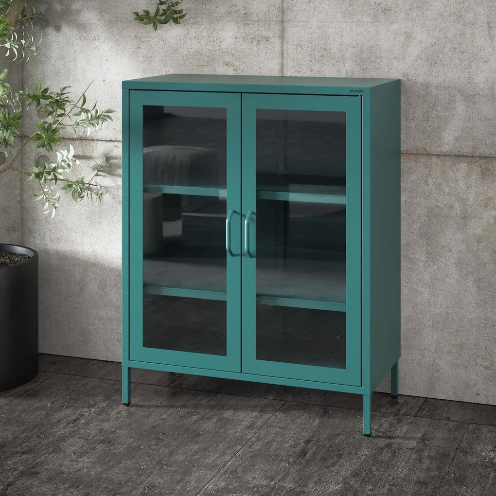 Witryna przeszklona niska morska: Modern GINA, 800 x 1015 x 400 mm