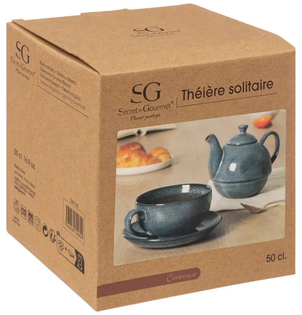 Dzbanek z filiżanką CALLIE, ceramiczny, 500 ml