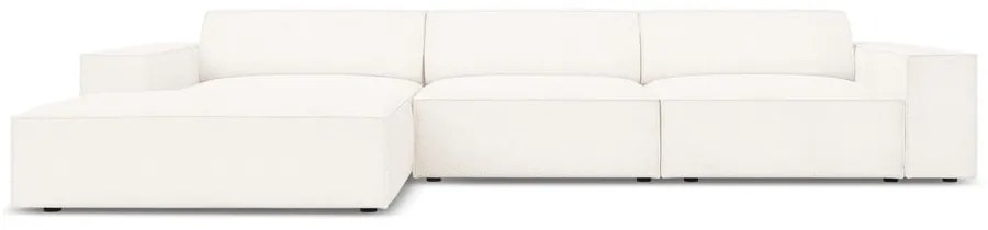 Beżowy narożnik (lewostronny) z materiału bouclé Jodie – Micadoni Home
