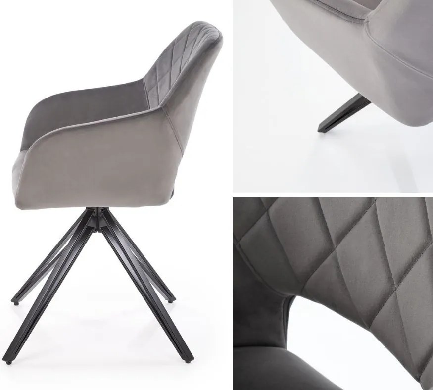 Krzesło do jadalni z obracanym siedziskiem K535 Halmar