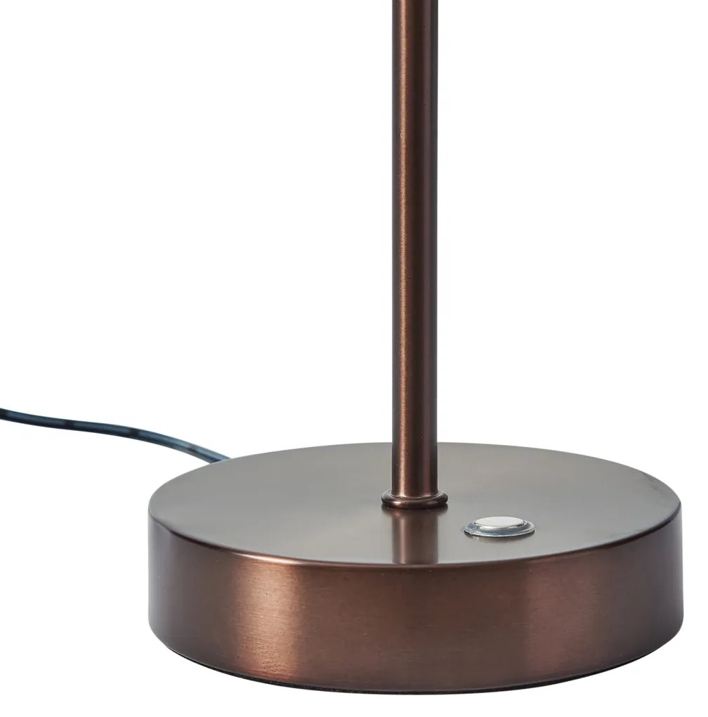 Designerska lampa stołowa ciemny brąz z LED z możliwością ściemniania - JoyaDesignerski Oswietlenie wewnetrzne