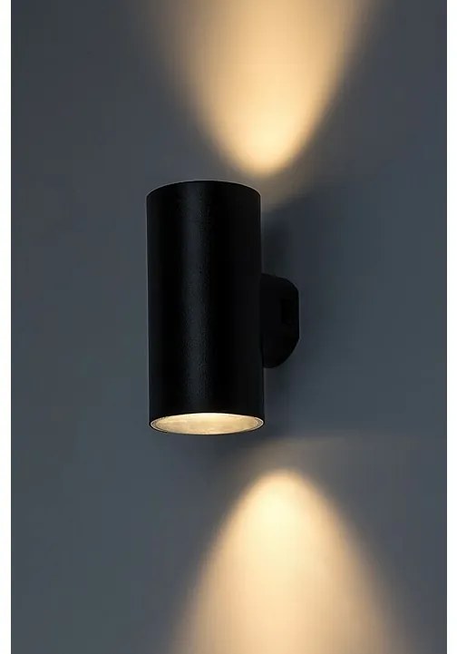 Rabalux 77155 zewnętrzna oprawa ścienna LED Urfa,18W, IP65, czarna, 16 cm