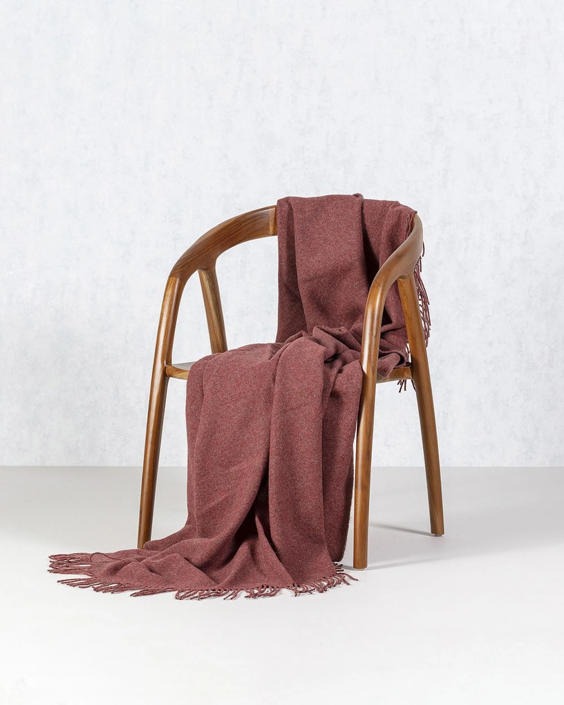 Pled Merinos 140x200 cm melange red