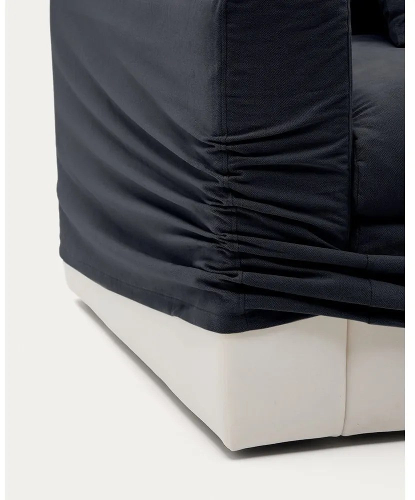 Antracytowa lniana sofa 340 cm Nora – Kave Home