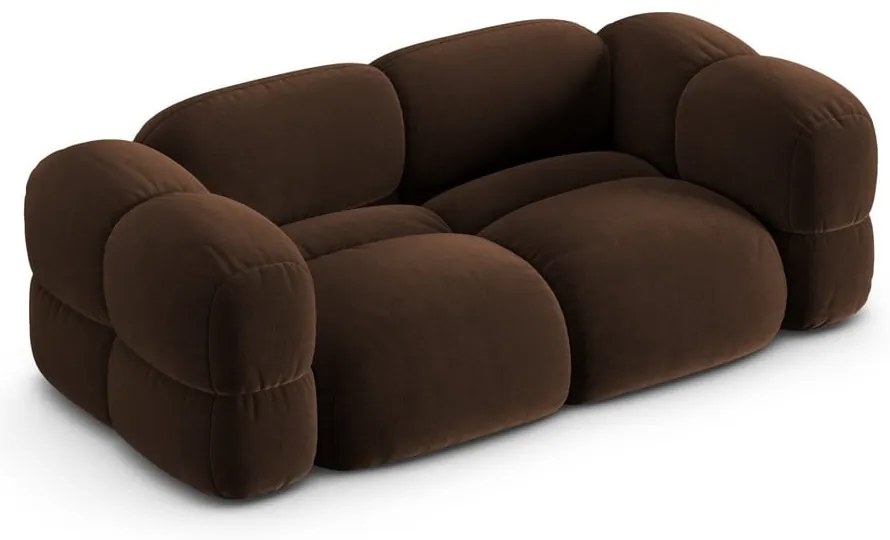 Ciemnobrązowa aksamitna sofa 210 cm Loretto – Cosmopolitan Design