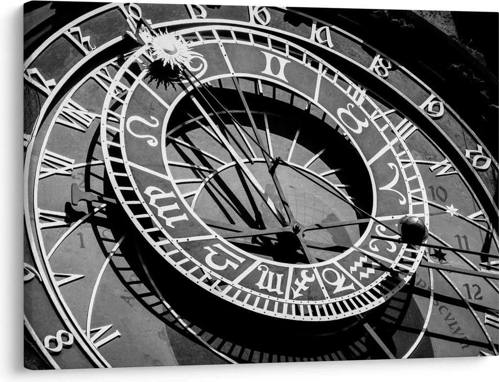 Obraz - Zegar astronomiczny, Praga, Czechy (70x50 cm)