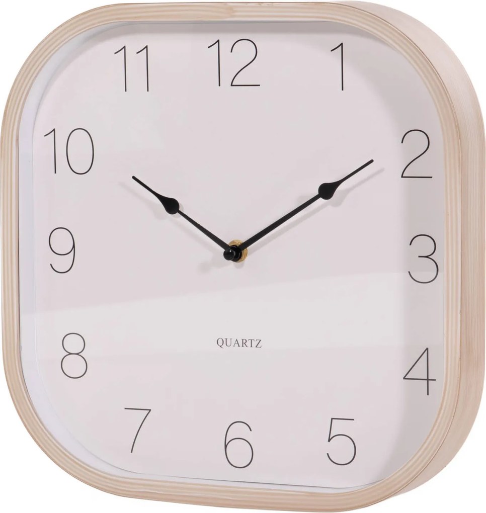 Zegar z ramką z imitacji drewna