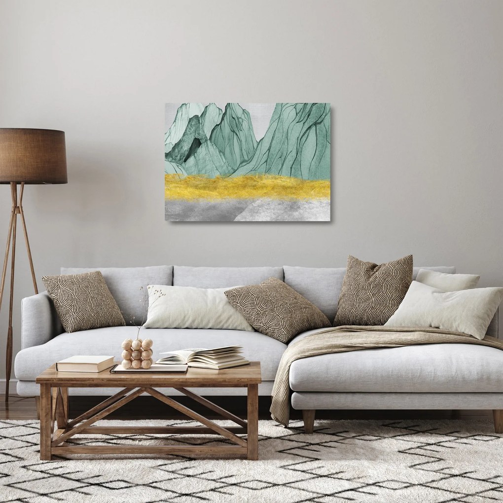 Obraz na szkle - Emerald Mountains N⁰1 (70x50 cm)