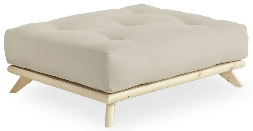 Podnóżek z beżowym obiciem Karup Design Senza Natural/Beige