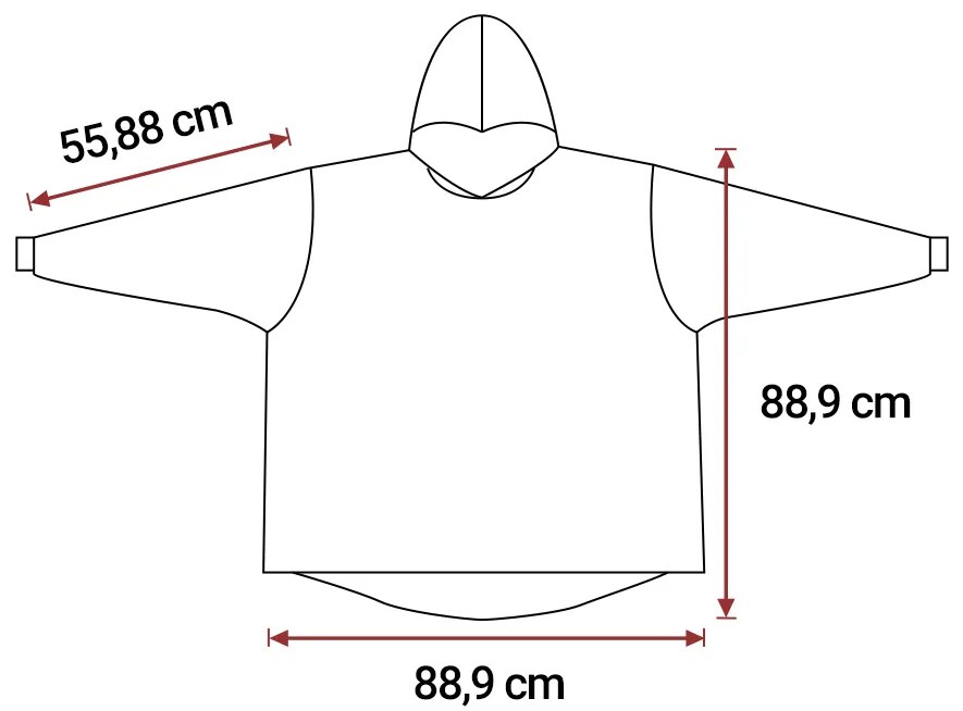 Koc bluza z baranka z rękawami i kapturem ALICORN kolorowa