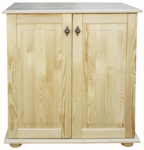 Dwudrzwiowa komoda drewniana KDM-7b, sosna