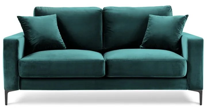 Aksamitna sofa w morskim kolorze Kooko Home Harmony, 158 cm