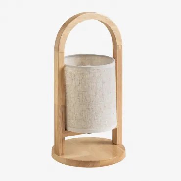 Bezprzewodowa Lampka Stołowa Z Drewna Goriberg Miel - Sklum