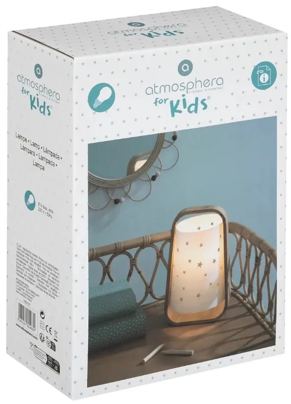 Lampka dziecięca STARDUST biała, 26 cm