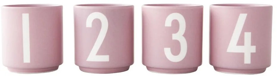 Porcelanowe świeczniki zestaw 4 szt. Mini – Design Letters