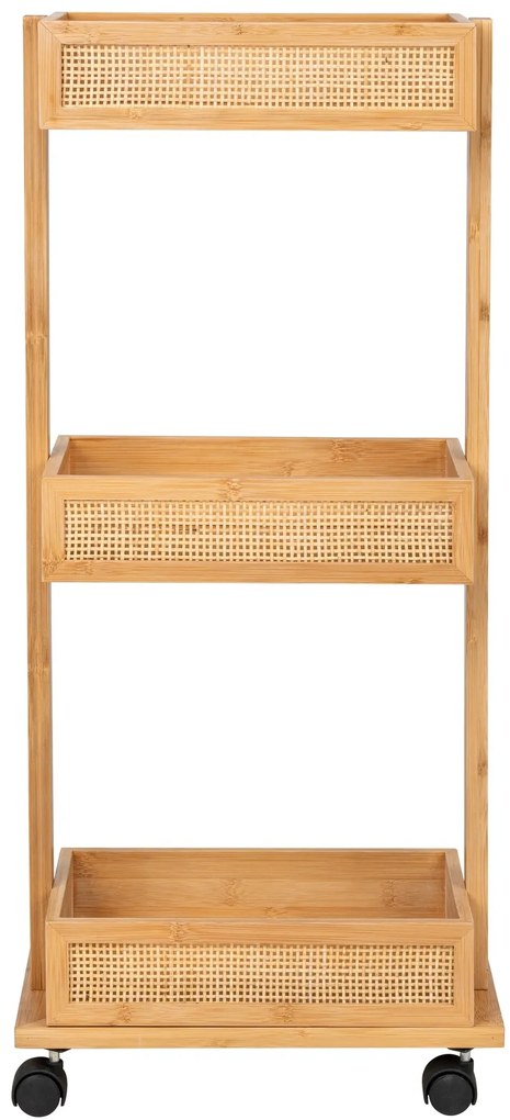 Regał łazienkowy ALLEGRE BAMBOO, mobilny, 3 półki, WENKO