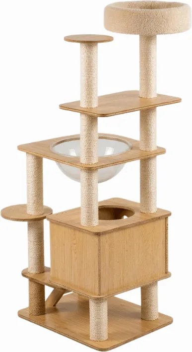 Drapak dla kota HAPPY CAT 147x40x40 cm, beżowy