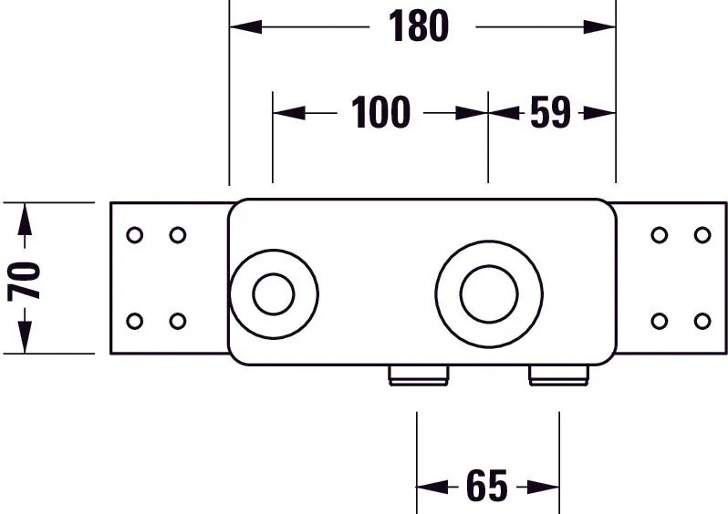 Duravit korpus podtynkowy do baterii umywalkowej180 x 35 x 77 mm