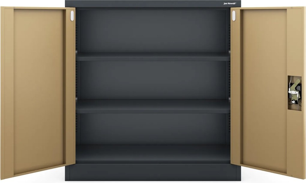 Szafka biurowa Eco Design Beata 90x40x93 cm antracyt/orzech