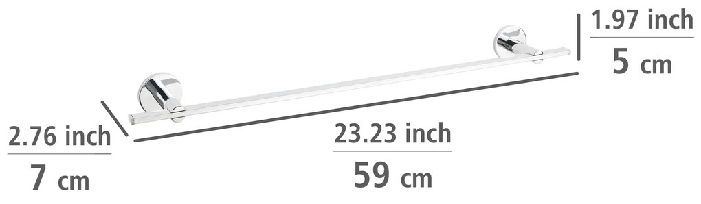 Wieszak łazienkowy UNO ISERA, UV-Loc, 60 cm, WENKO