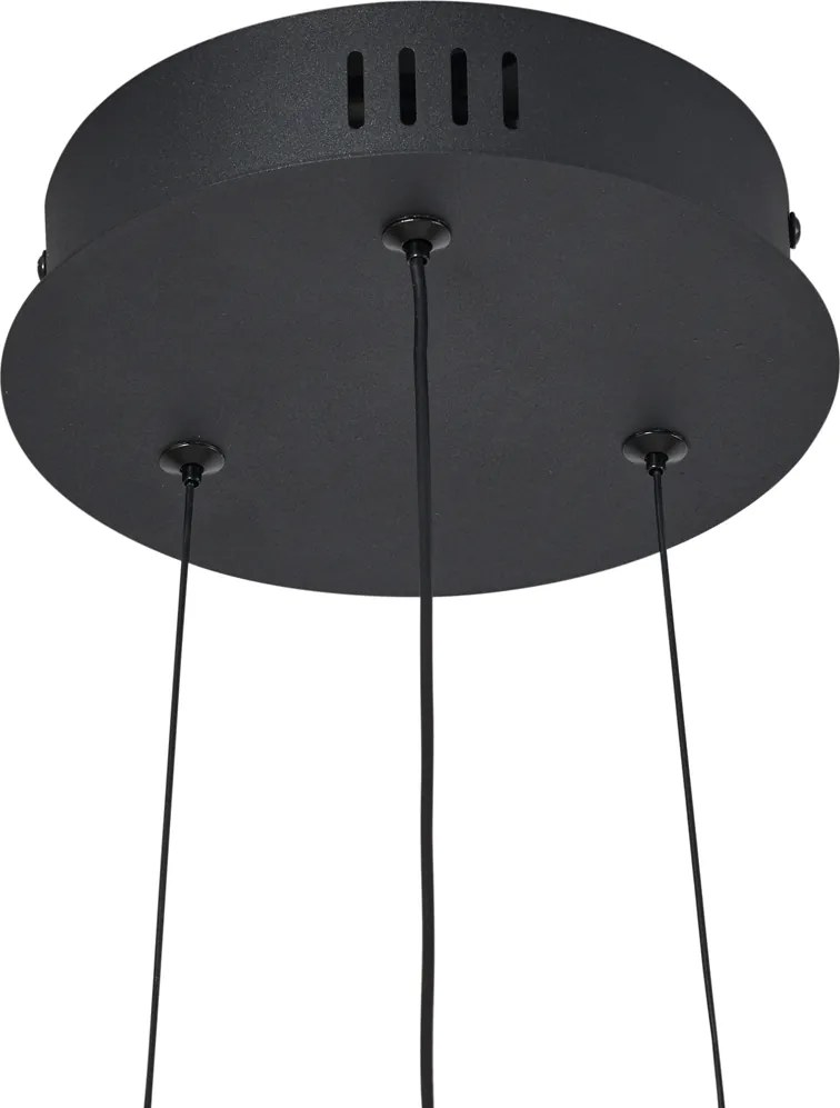 Designerska lampa wisząca czarna i transparentna z 3-stopniową regulacją ściemniania - Scacrylic