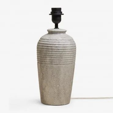 Podstawa Do Lampy Stołowej ↑30 Cm Z Ceramiki Taissa Piaskowy Szary - Sklum