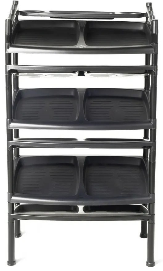 Szafka na buty 6 półek Black 52 x 34 x 91 cm