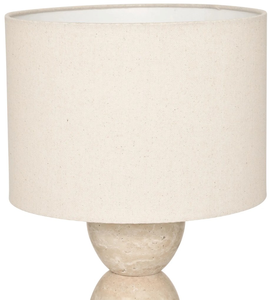 Lampa stołowa z trawertynową podstawą ERIN, Ø 28 x 47,5 cm