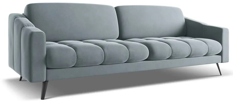 Jasnoniebieska aksamitna sofa 238 cm Nalu – Makamii